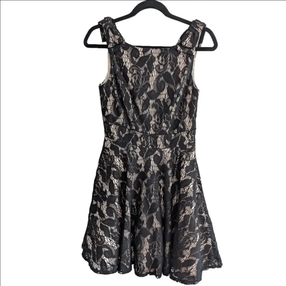 Way-In Clothing Co. Black Lace Short A-Line Dress